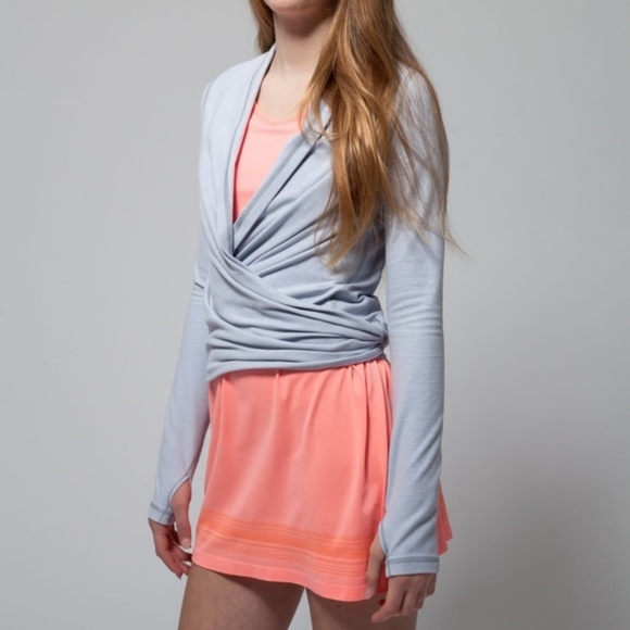 Ivivva by Lululemon Four's A Charm Wrap Cardigan Shirt Size 8 Grey - Picture 16 of 16